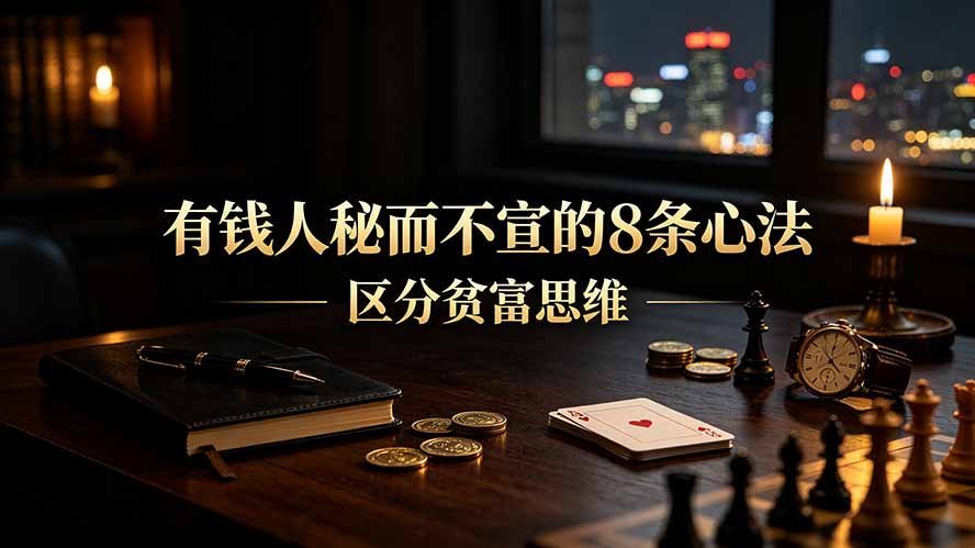 有钱人暗中遵循的8条心法｜揭示贫富思维的关键差异-梧桐有术