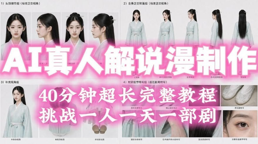 AI真人解说漫剧批量制作全攻略：40分钟教程，轻松完成一部剧！-梧桐有术