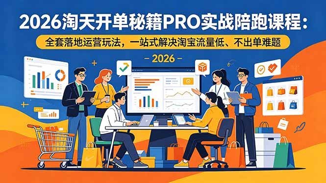 淘天开单秘籍PRO：实战陪跑课程，一站式破解流量低、不出单难题！-梧桐有术