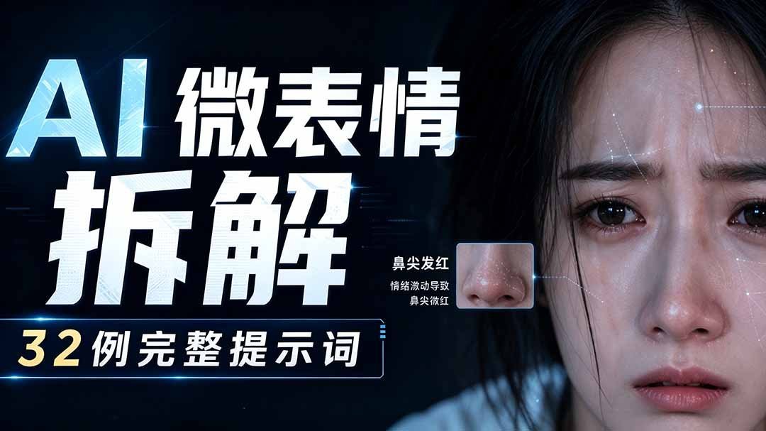 精准拿捏AI角色微表情，告别面瘫假笑，全套提示词速收！-梧桐有术