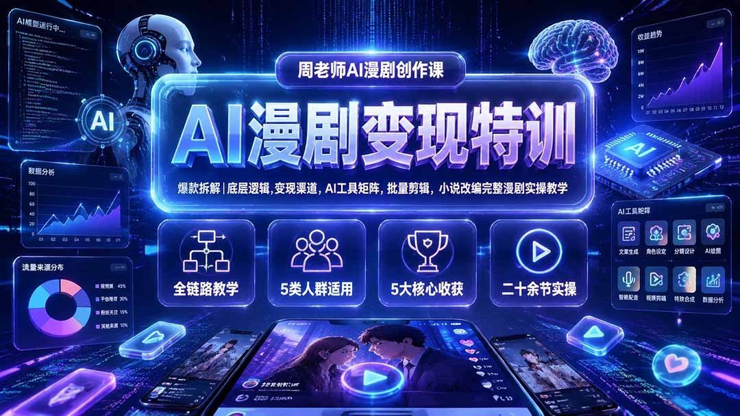 AI漫剧变现全攻略：爆款拆解+底层逻辑+变现渠道+AI工具矩阵...-梧桐有术