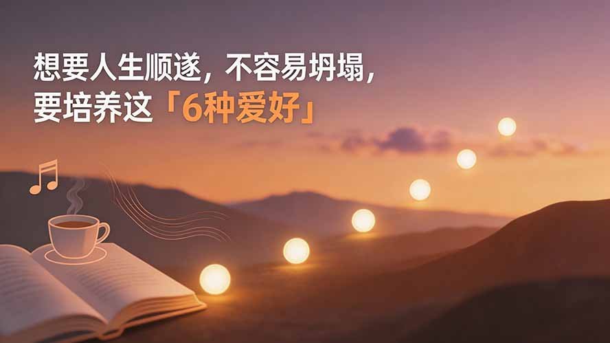想要人生顺遂不坍塌，请尽早培养这6种爱好（深度好文）-梧桐有术