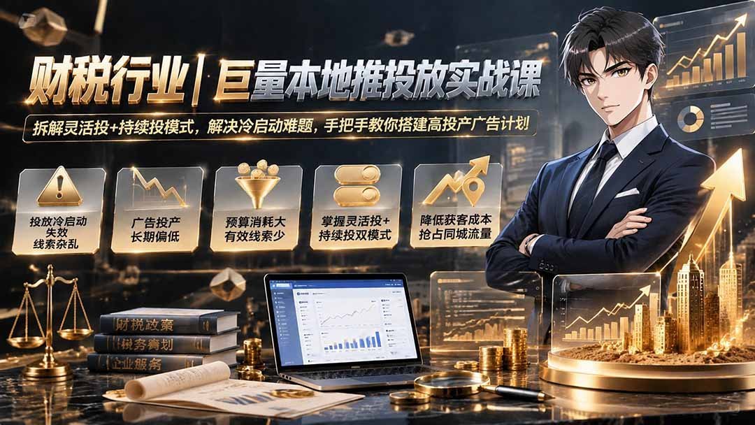 财税行业获客新打法：巨量本地推实战，灵活投+持续投破解冷启动-梧桐有术