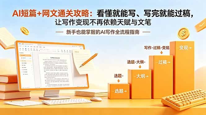 AI短篇+网文通关指南：看懂就能写，写完就能过稿，写作变现靠方法-梧桐有术