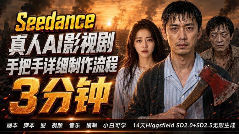 Higgsfield 实战：3分钟真人AI影视剧拆解，14天无限生成秘籍-梧桐有术