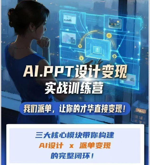AI+PPT设计变现特训营：接单派活，才华即刻折现，三大模块打通-梧桐有术