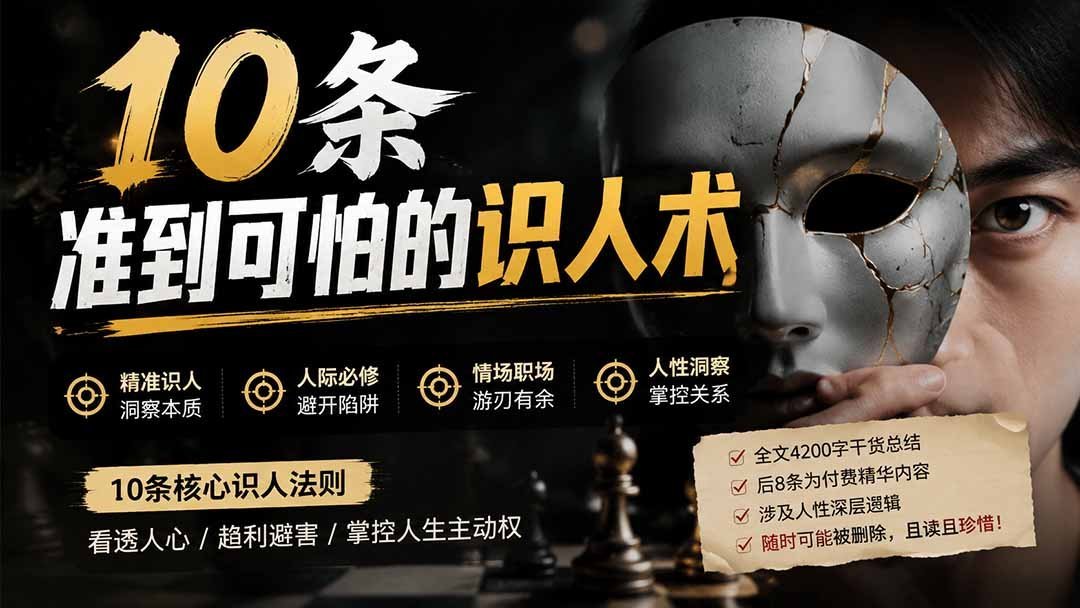 10条令人惊叹的识人术,看透人心只需一眼!-梧桐有术