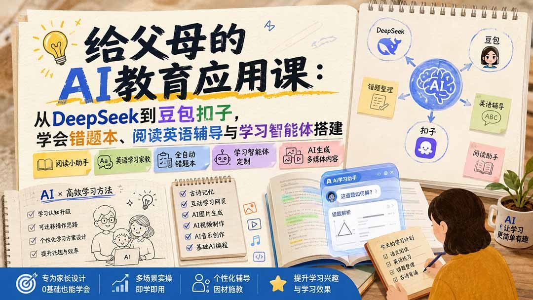 AI时代父母必修课：DeepSeek到豆包扣子，搭建孩子专属学习智能体-梧桐有术