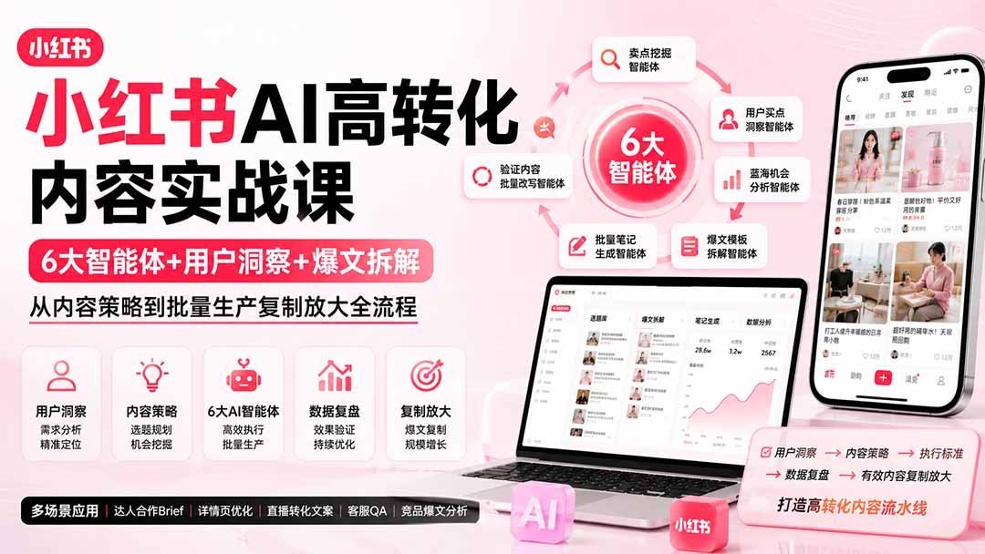 AI内容变现加速器：6大智能体+用户洞察+爆文拆解-梧桐有术