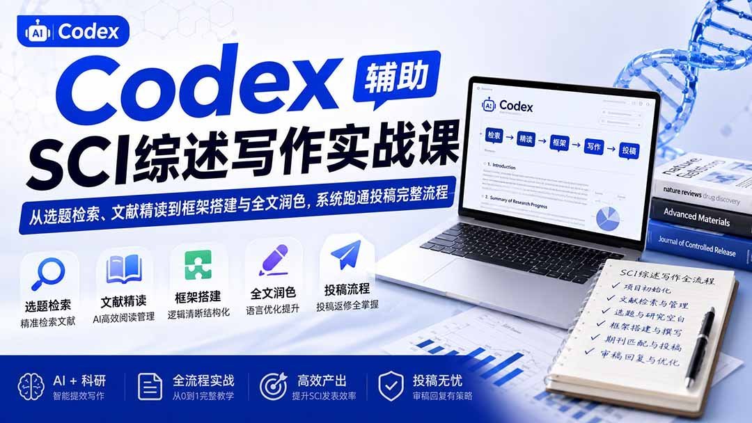 Codex实战训练营：从选题到投稿，一站式搞定SCI综述全流程-梧桐有术
