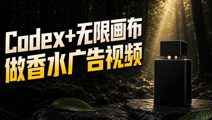 用Codex和无限画布，把一张商品图变成香水密林广告大片-梧桐有术
