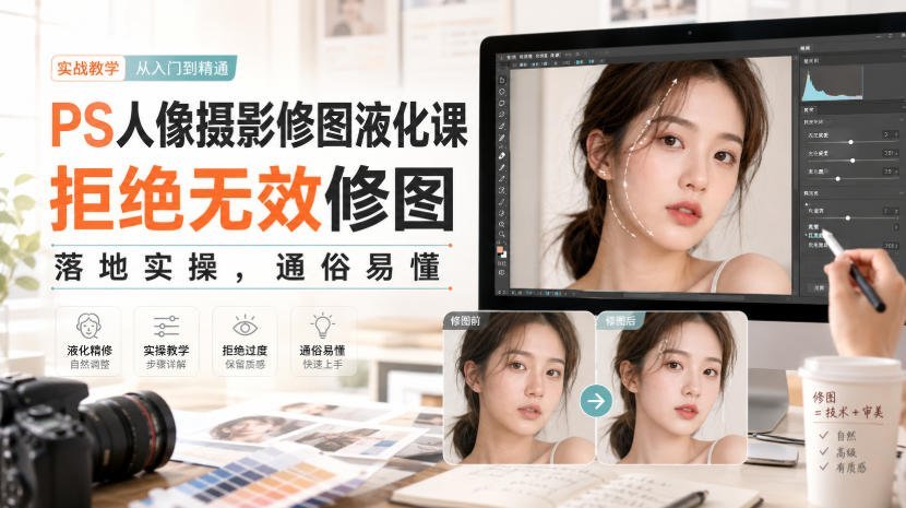 人像修图液化实战课:告别无效操作,轻松掌握落地技巧-梧桐有术