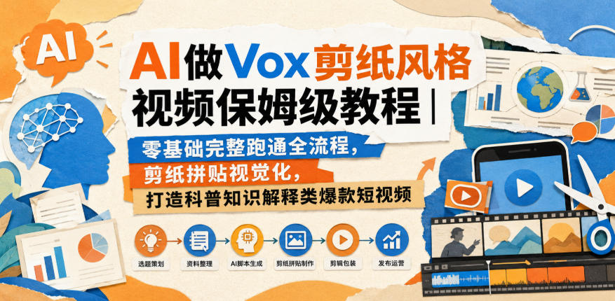 零基础也能玩转！AI剪纸风科普短视频全流程实操指南-梧桐有术