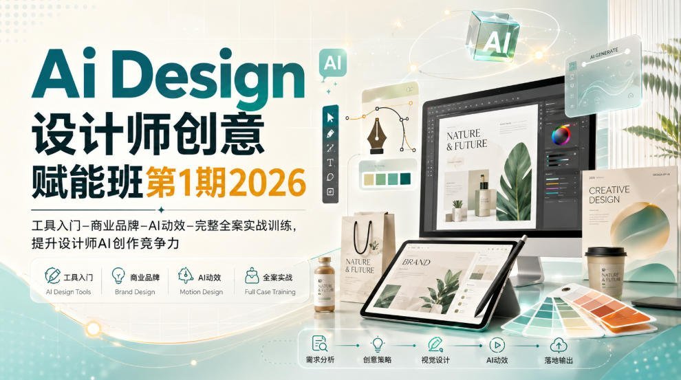 AI设计实战营｜从工具到商业全案，助你抢占AI创意先机-梧桐有术