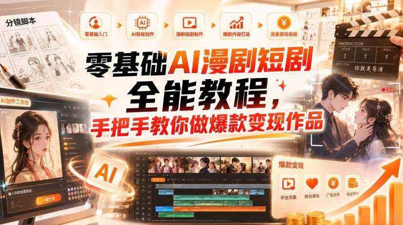 从智能体搭建到爆款变现，全流程实战教程 打造吸金作品-梧桐有术