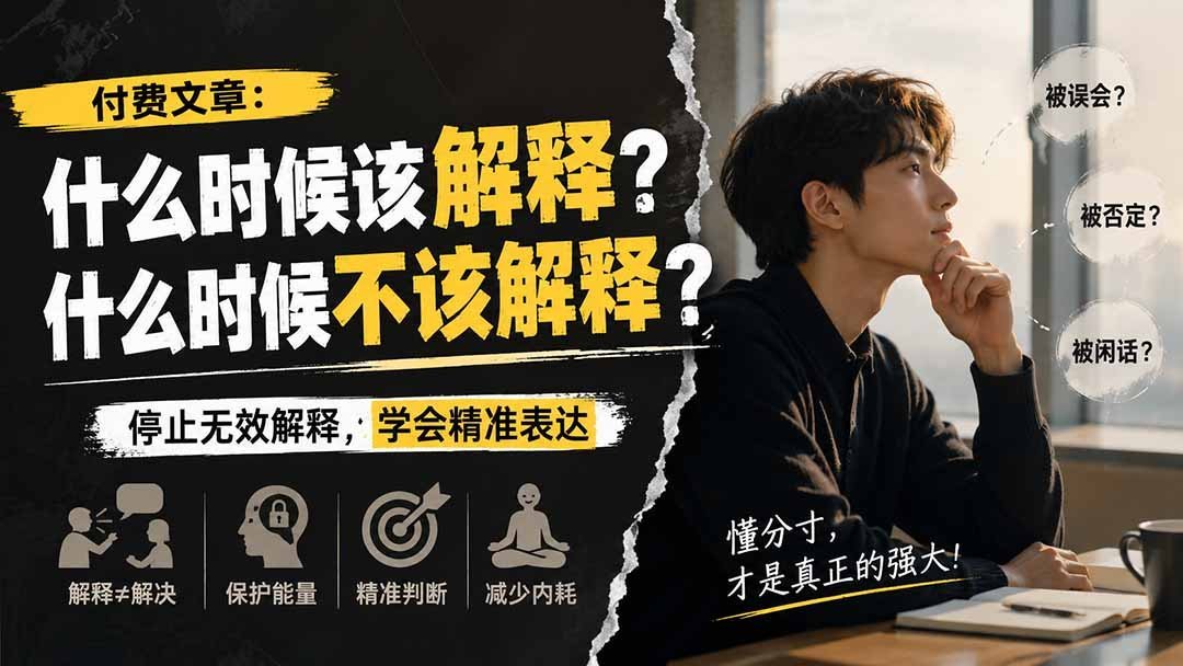 解释的智慧:何时开口,何时沉默?-梧桐有术