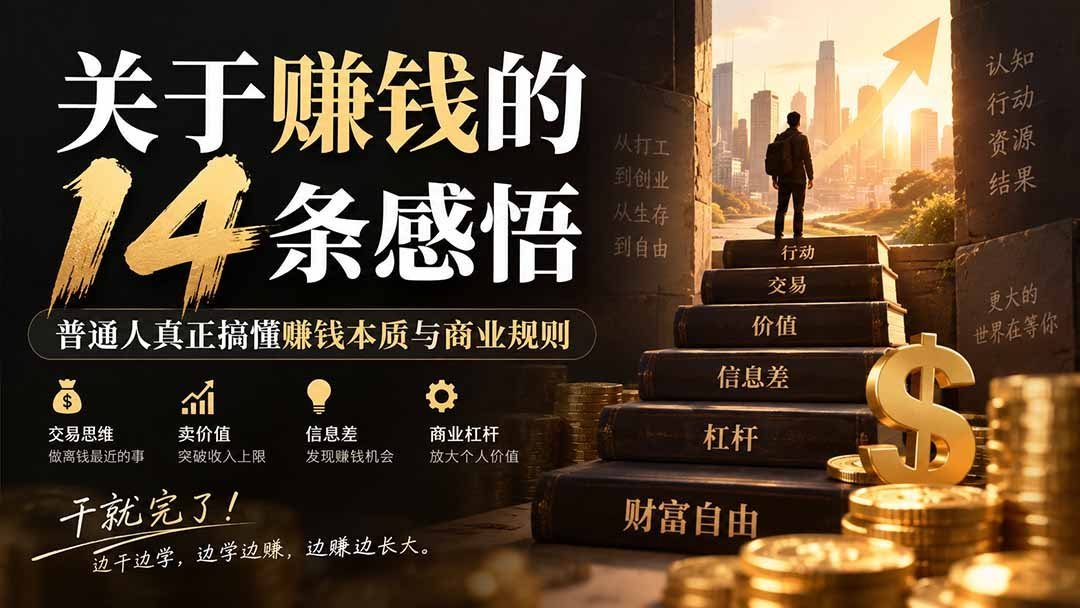 揭秘赚钱真相：14条商业法则助你突破财富瓶颈-梧桐有术
