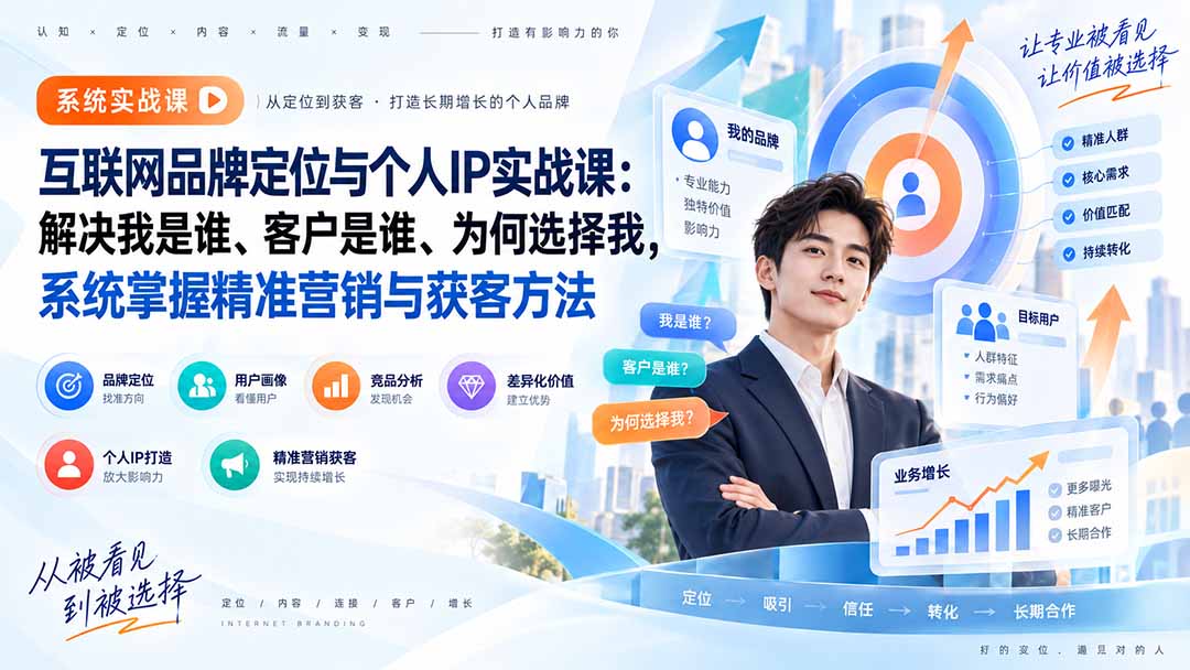 互联网品牌定位：破解身份、客群与选择难题，系统掌握精准营销-梧桐有术