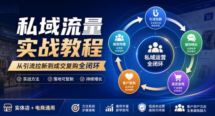 私域流量：从精准引流到高效复购，实体店与电商必备实战指南-梧桐有术